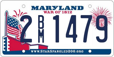 MD license plate 2BM1479