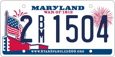 MD license plate 2BM1504