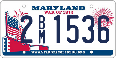 MD license plate 2BM1536