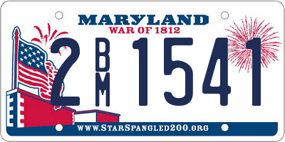MD license plate 2BM1541