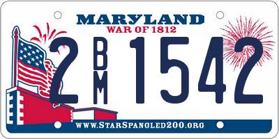 MD license plate 2BM1542