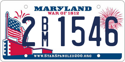 MD license plate 2BM1546