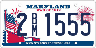 MD license plate 2BM1555