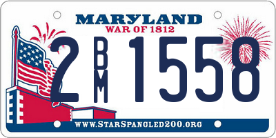 MD license plate 2BM1558