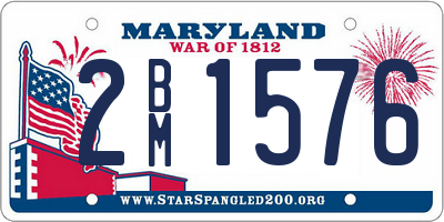 MD license plate 2BM1576