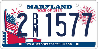 MD license plate 2BM1577