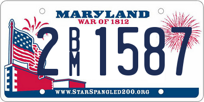 MD license plate 2BM1587