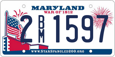 MD license plate 2BM1597