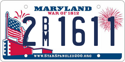 MD license plate 2BM1611