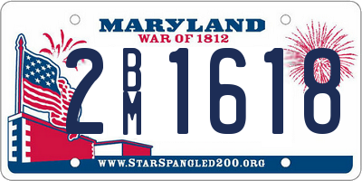 MD license plate 2BM1618