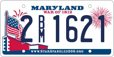 MD license plate 2BM1621