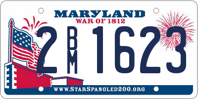 MD license plate 2BM1623