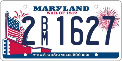 MD license plate 2BM1627
