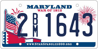 MD license plate 2BM1643