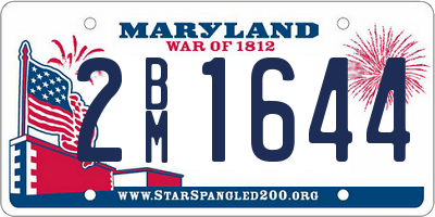 MD license plate 2BM1644