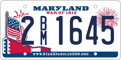 MD license plate 2BM1645