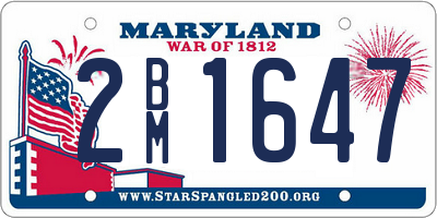 MD license plate 2BM1647