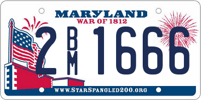MD license plate 2BM1666