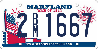 MD license plate 2BM1667