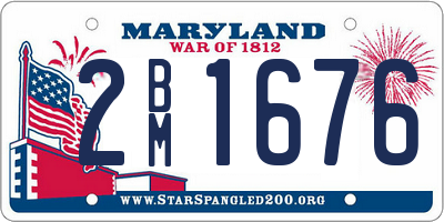 MD license plate 2BM1676