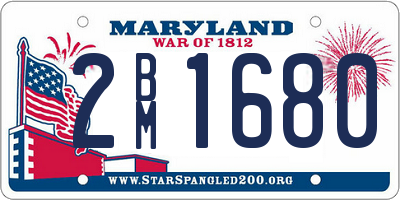 MD license plate 2BM1680