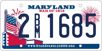 MD license plate 2BM1685