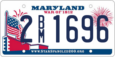 MD license plate 2BM1696