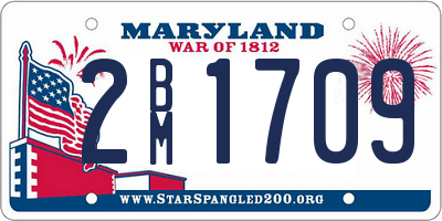 MD license plate 2BM1709