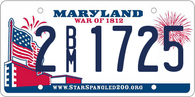 MD license plate 2BM1725