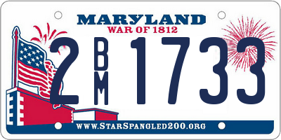 MD license plate 2BM1733
