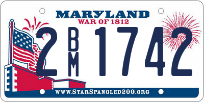 MD license plate 2BM1742