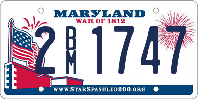 MD license plate 2BM1747