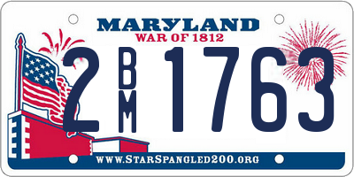 MD license plate 2BM1763