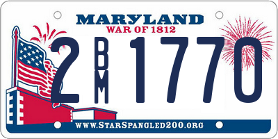 MD license plate 2BM1770