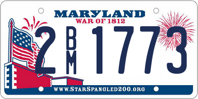 MD license plate 2BM1773