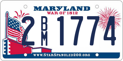 MD license plate 2BM1774