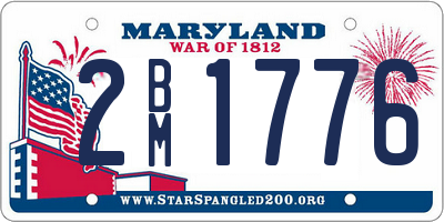 MD license plate 2BM1776