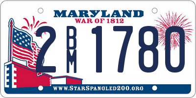 MD license plate 2BM1780