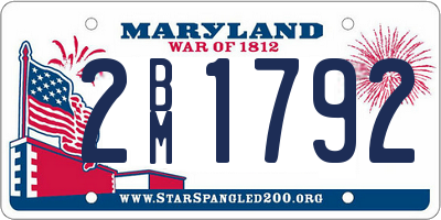 MD license plate 2BM1792