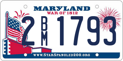 MD license plate 2BM1793