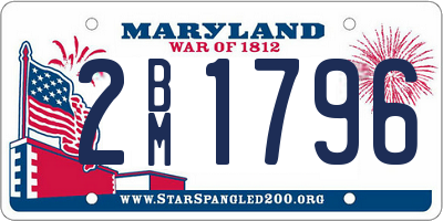 MD license plate 2BM1796