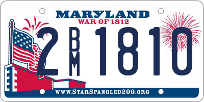 MD license plate 2BM1810
