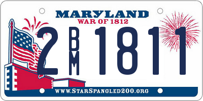 MD license plate 2BM1811