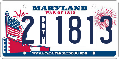 MD license plate 2BM1813