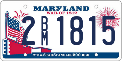 MD license plate 2BM1815