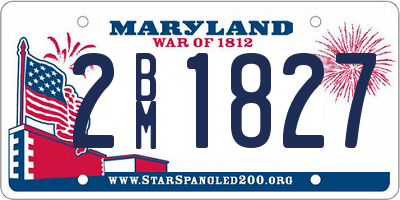 MD license plate 2BM1827