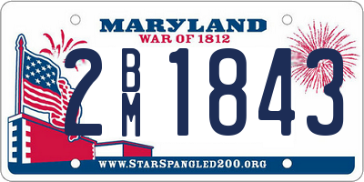 MD license plate 2BM1843