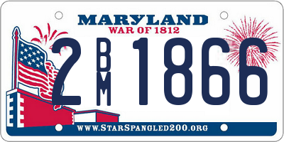 MD license plate 2BM1866