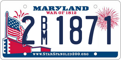 MD license plate 2BM1871