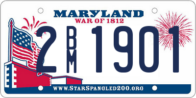 MD license plate 2BM1901
